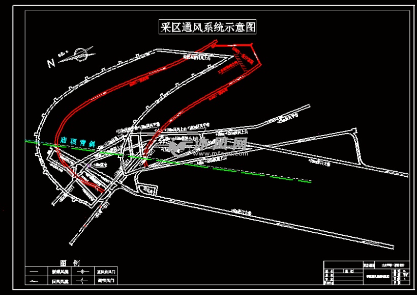 4采区通风系统示意图