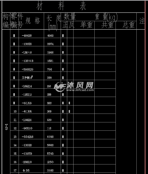 某地汽车及自行车车棚钢结构施工图纸