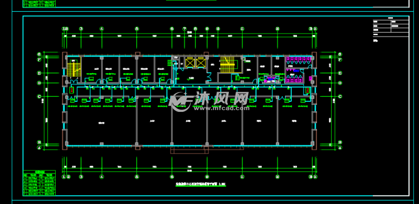 应急指挥中心四层空调冷媒管平面图