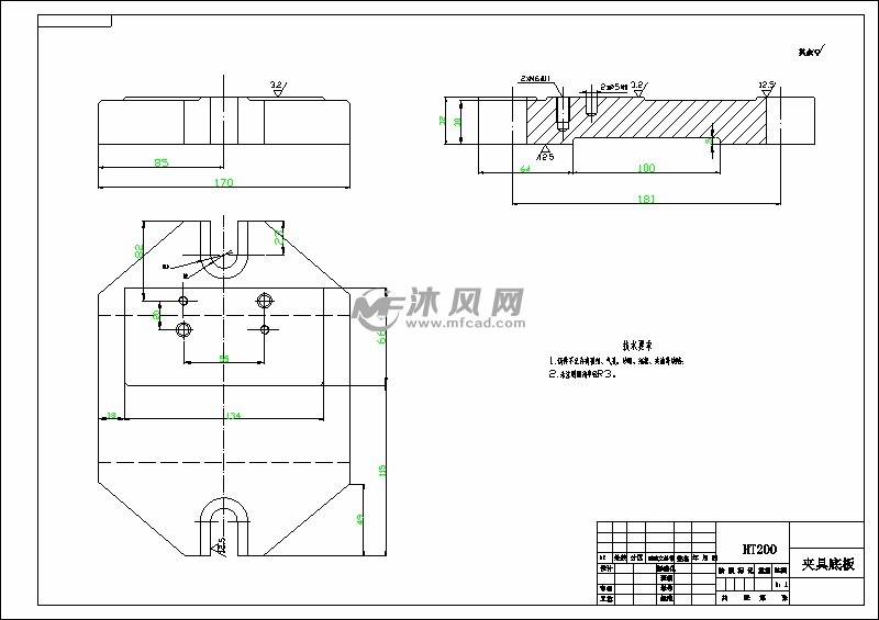 支架钻φ5-φ8阶梯孔夹具设计 - 设计方案图纸 - 沐风