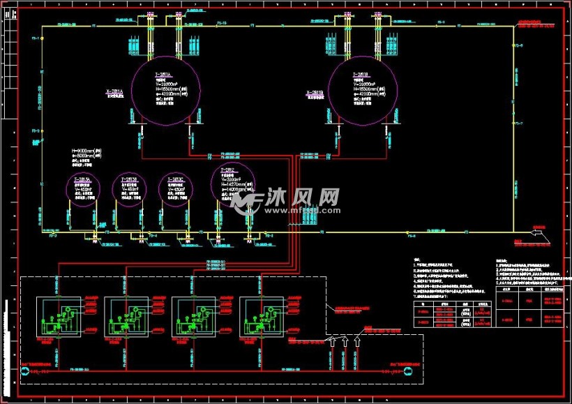 大型罐区排水及消防图纸