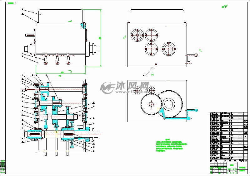 c6136a车床主轴箱设计图纸