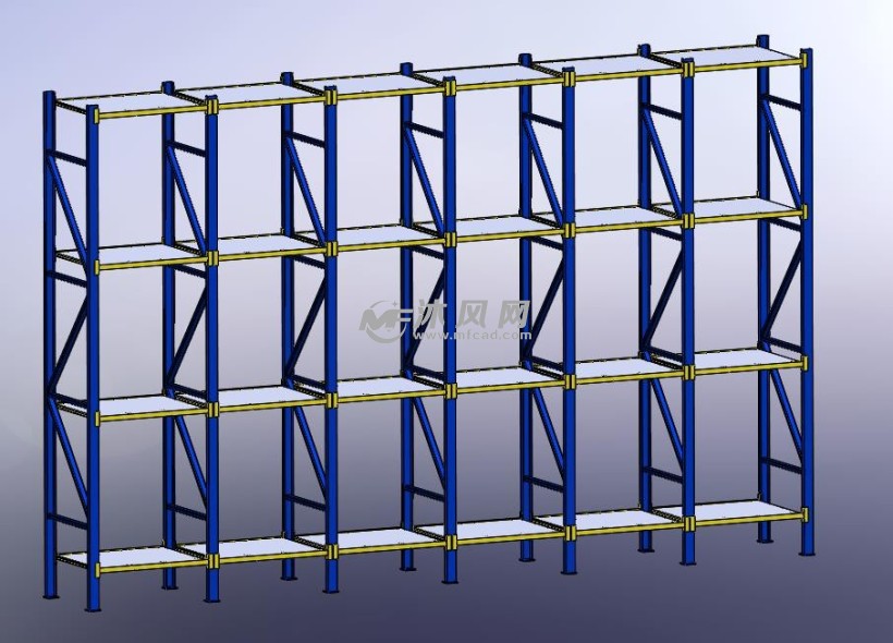 多层货架模型 - 商业专用设备图纸 - 沐风网