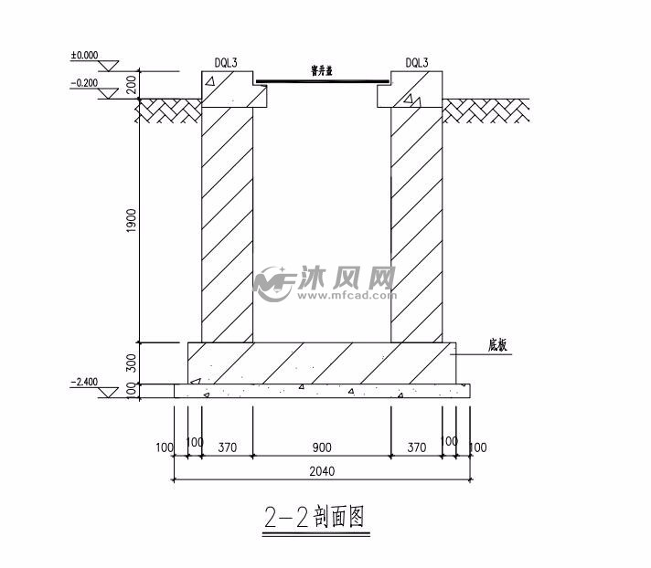 加油站隔油池水封井结构施工图