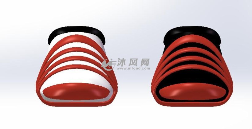 运动鞋款式模型正视图