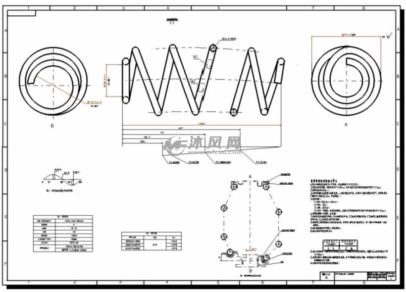 螺旋弹簧图纸