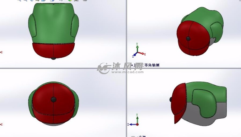 卡通台灯设计模型三视图