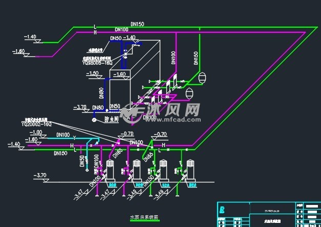 消防原理施工图 - cad建筑图纸 - 沐风网