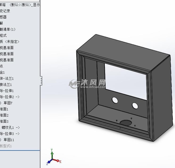 钣金图纸 箱体类 电控箱类 放大图