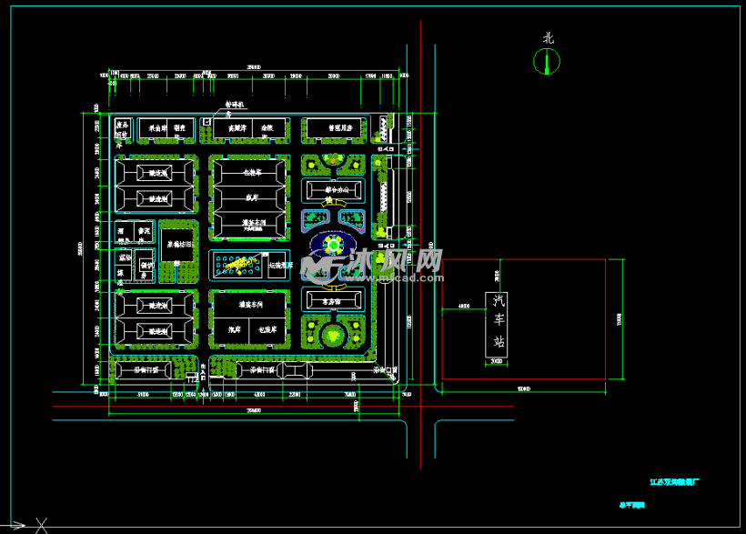 某白酒厂总平面布置图纸