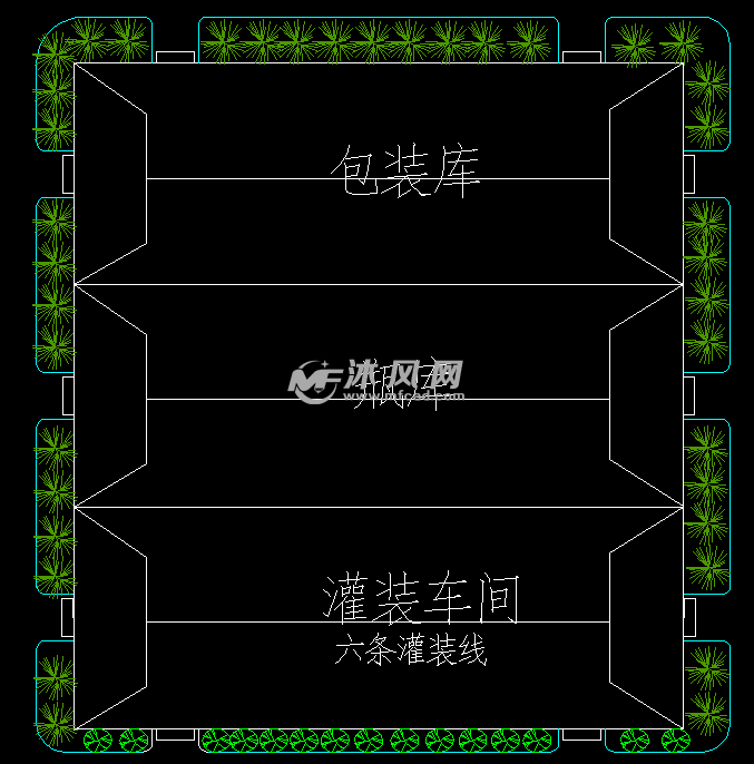 某白酒厂总平面布置图纸