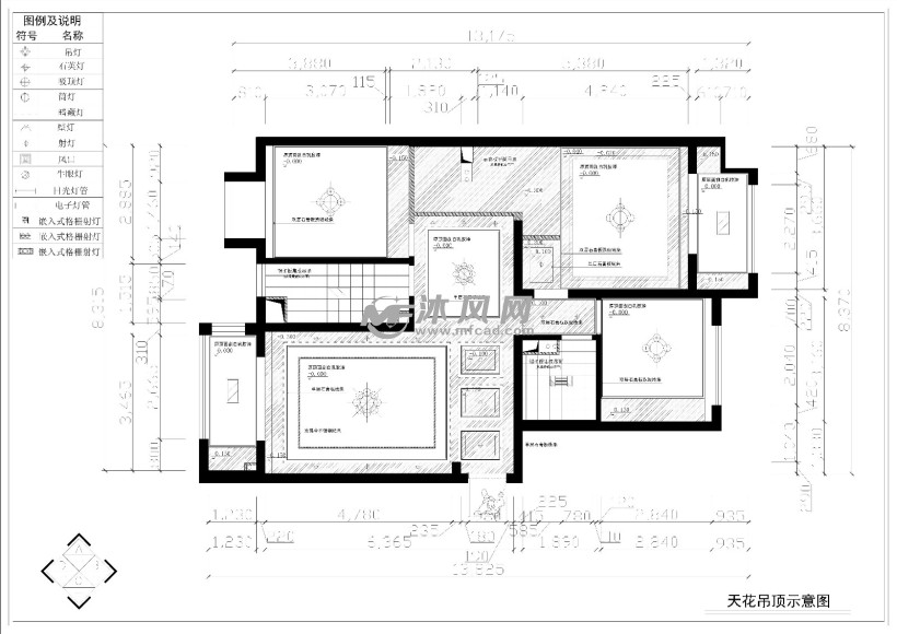 天花吊顶示意图