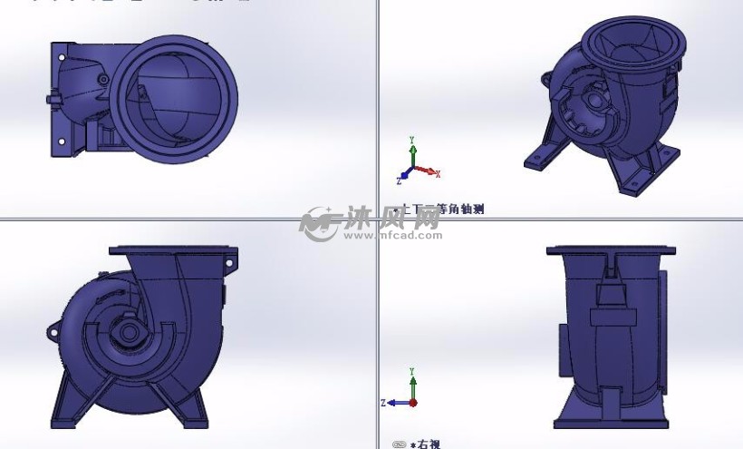 立式离心泵设计模型三视图