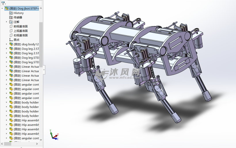 机械狗三维模型建模