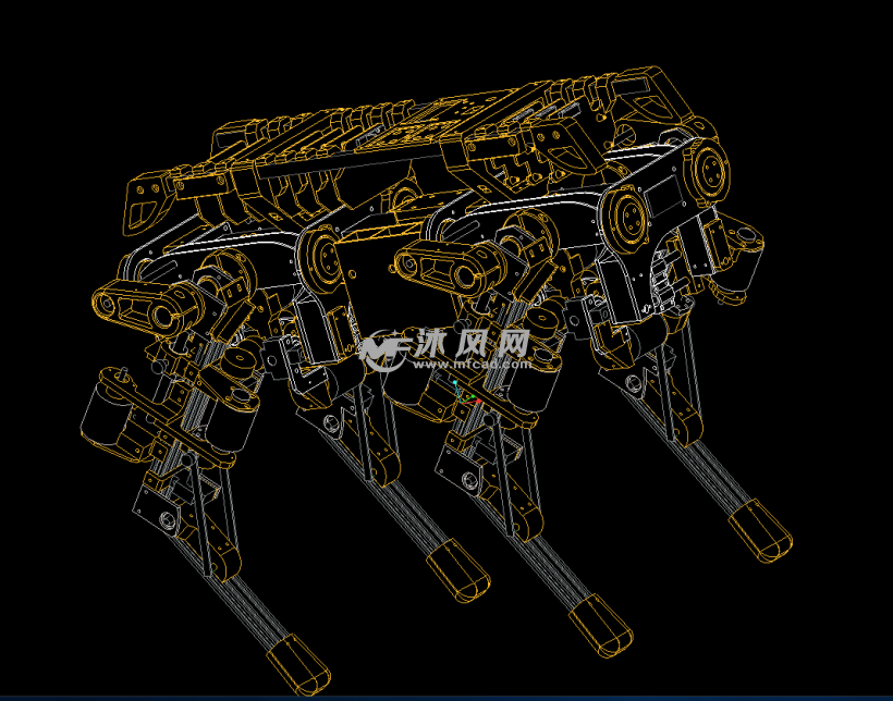 四组机械狗 - 机器人模型图纸 - 沐风网