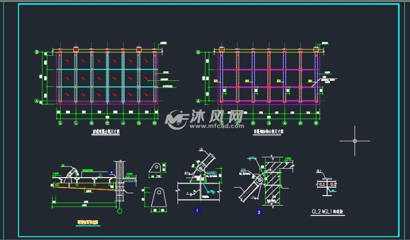 h型钢制大梁施工图纸