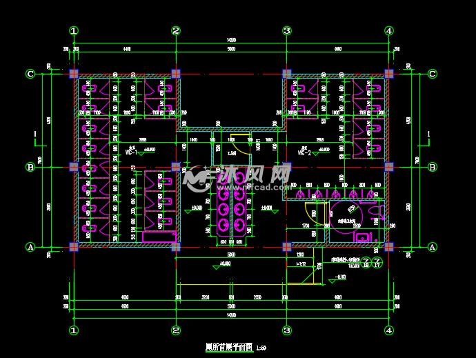 某体育公园公共厕所建筑设计施工图纸