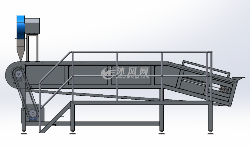 滚杠式捡果机solidwoks模型