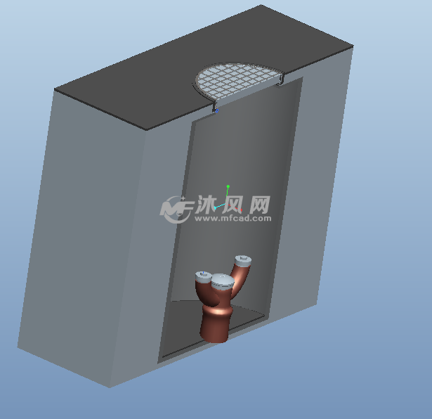 下水道剖面三维模型图纸