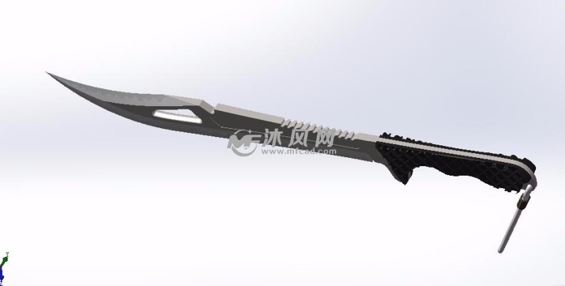 锋利匕首设计模型 军工模型图纸 沐风网