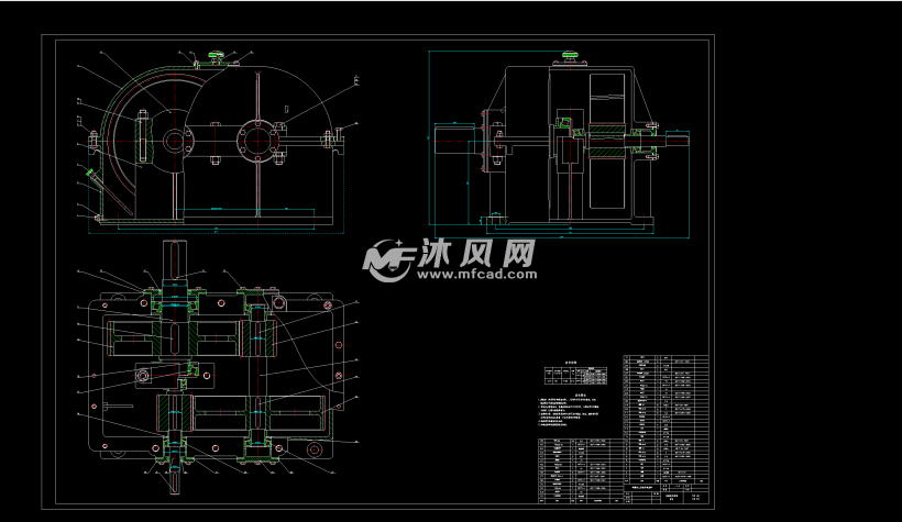 设计方案 减速机与各类机器减速箱  零件图