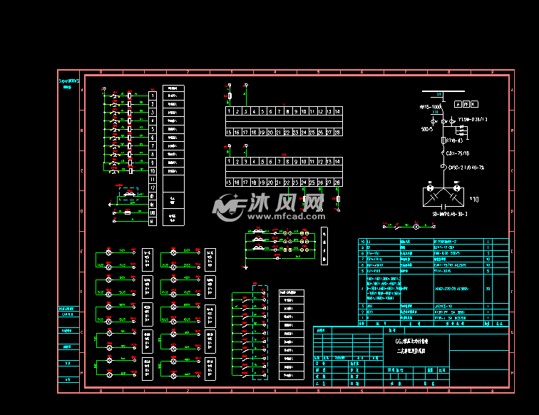 ggj低压无功补偿柜10路辅屏带辅电气原理图及接线图