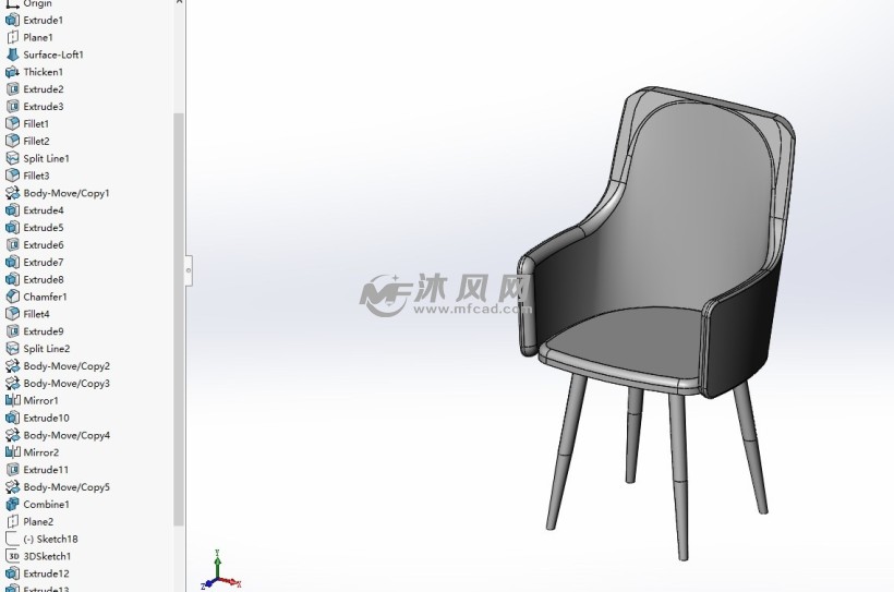 休闲座椅模型设计图