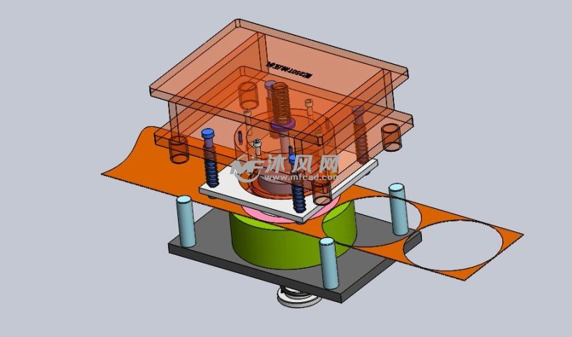 端盖落料成型复合模具