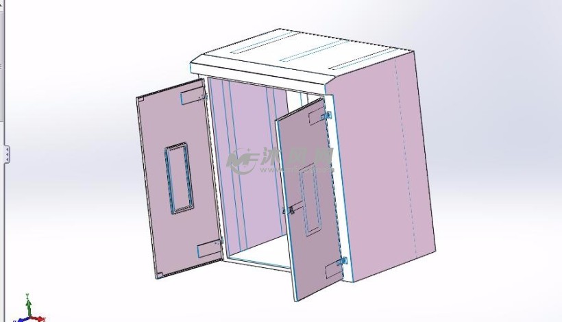 钣金柜子设计模型设计 - 箱体类图纸 - 沐风网