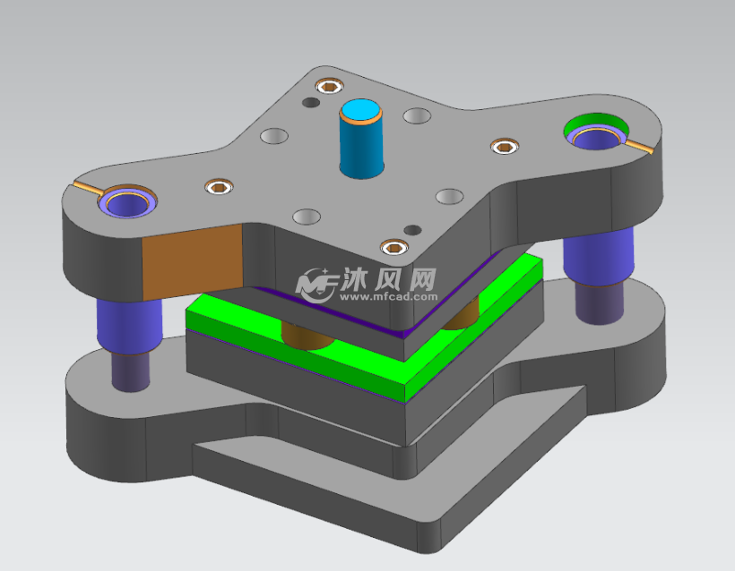 支撑板零件冲压模具设计两幅模具含cad图纸ug三维