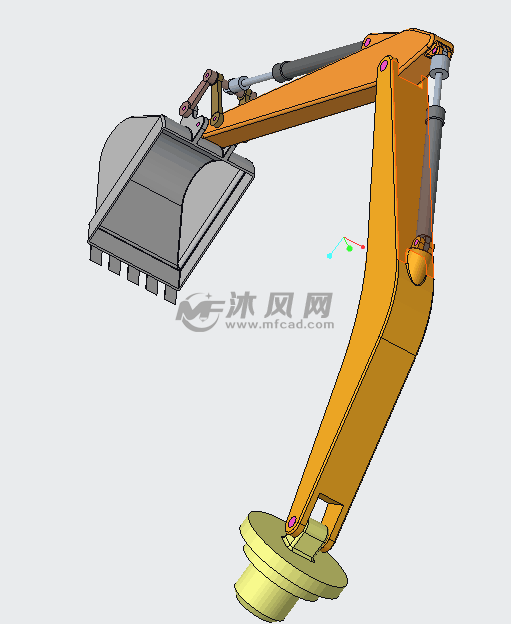 挖掘机装配模型图 - 工程机械/建筑机械图纸 - 沐风网