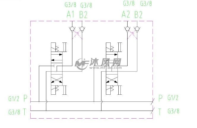 电磁换向阀双向液压锁控制阀组