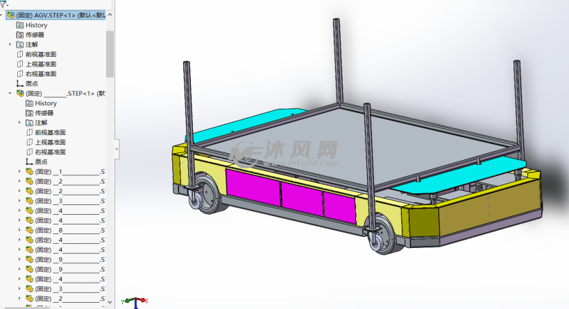 负重2吨agv运输小车