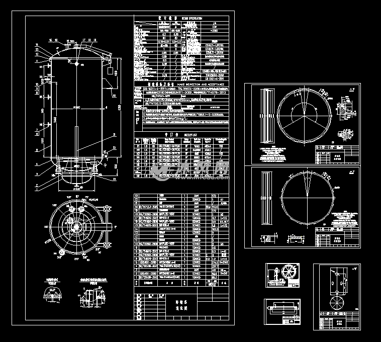 溶铜釜图纸 - 反应压力容器图纸 - 沐风网