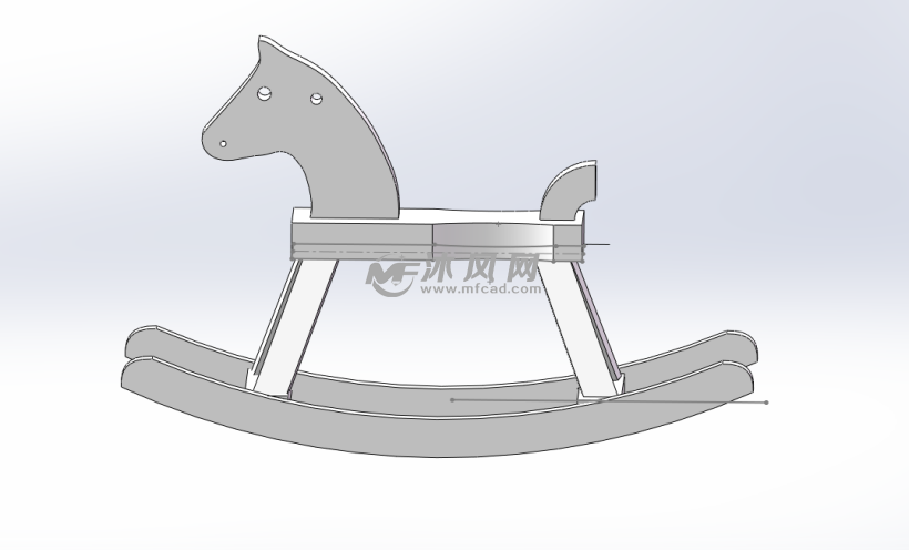 木马模型设计 - 椅图纸 - 沐风网