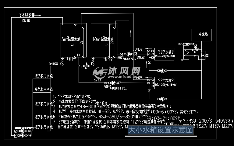 大酒店空气源热泵热水改造工程图纸