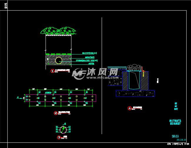 透水管剖面图