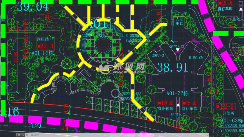 北京杨柳小区园林广场改造设计规划三维模型