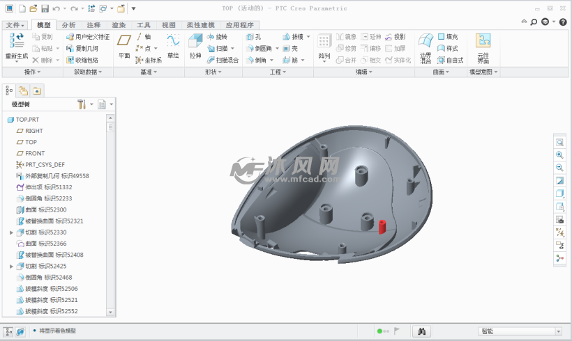 鼠标特殊曲面造型设计整机结构设计图纸