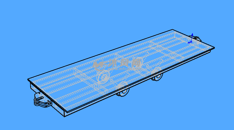 矿用平板车三维图