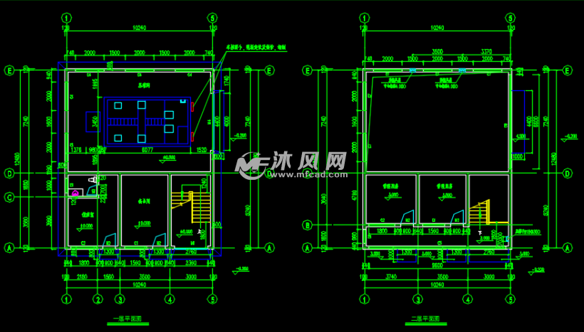 垃圾压缩中转站二层结构平面图