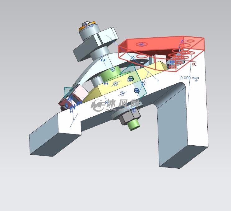 托架零件斜钻孔分度钻模夹具(包含2维图纸)