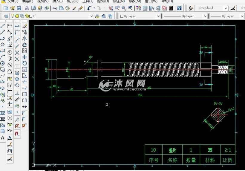 大型工业截止阀二维图纸