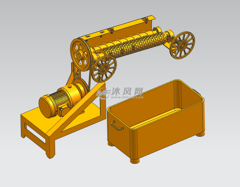 玉米脱粒机三维模型