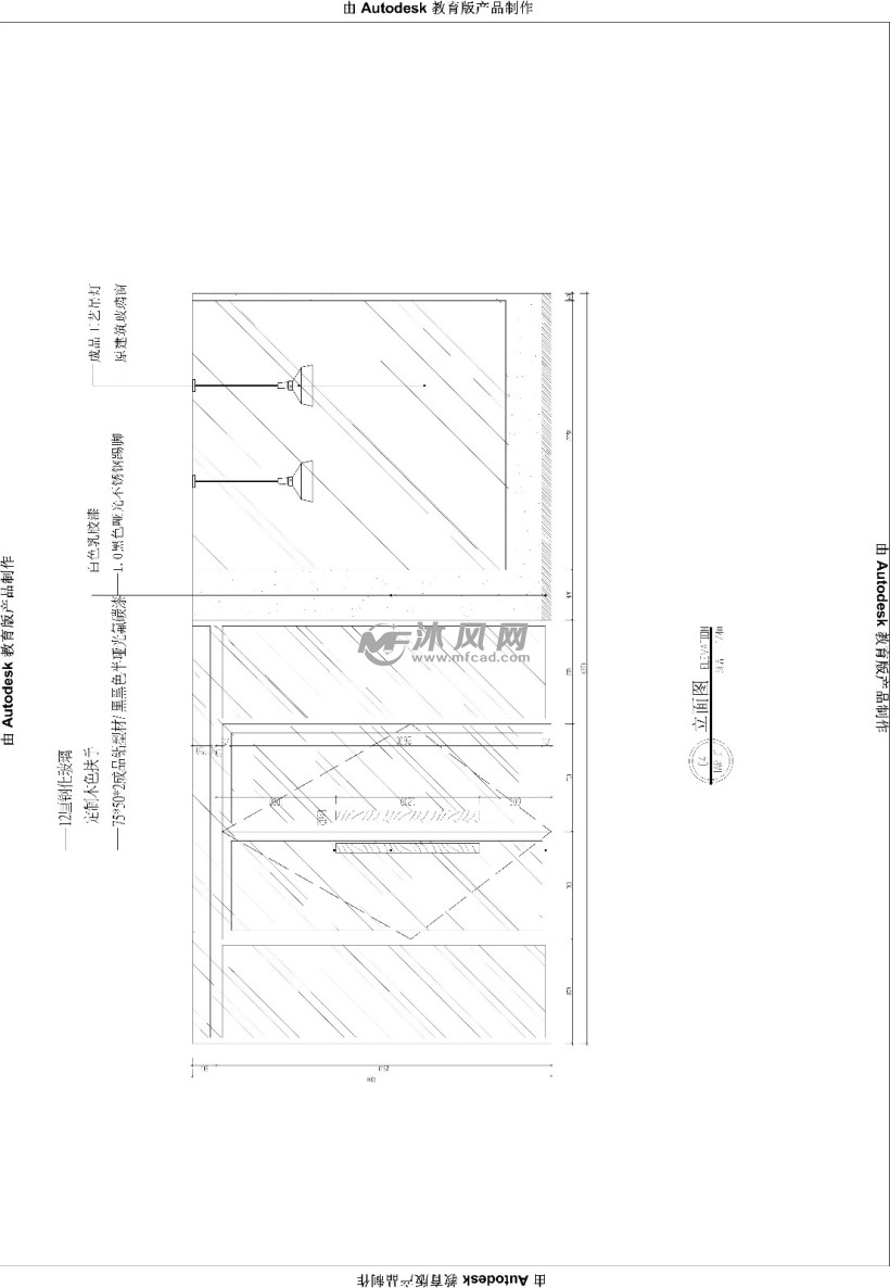 玻璃门立面图