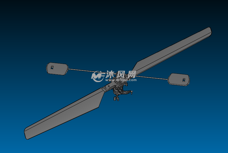 直升机螺旋桨3d模型