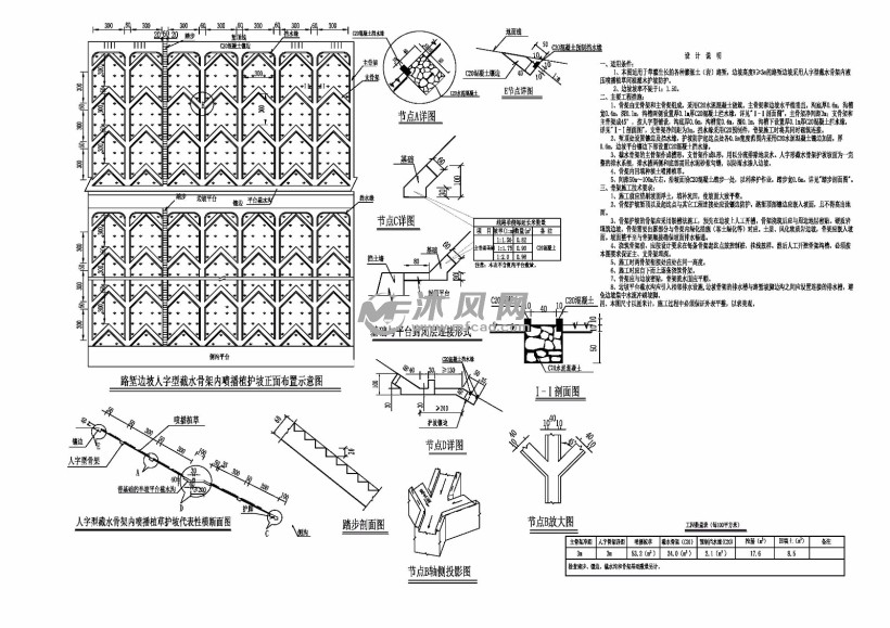 骨架护坡设计图