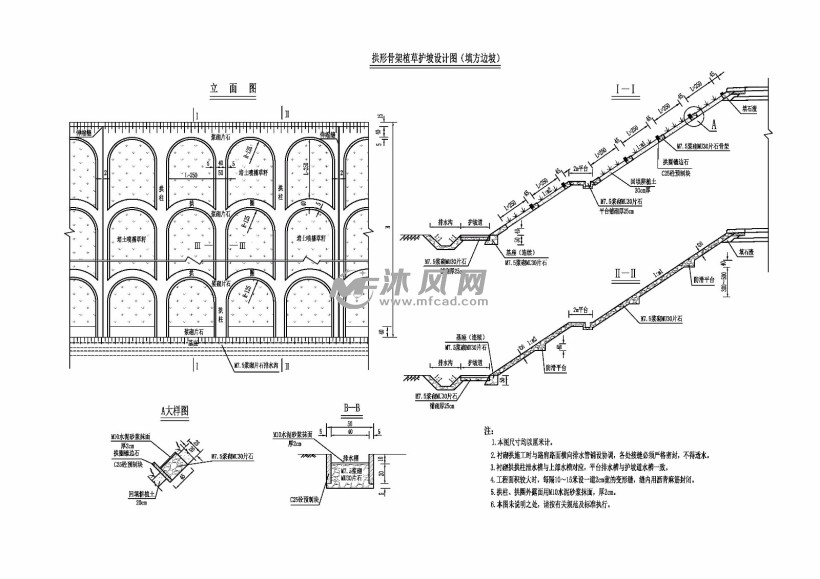 骨架护坡设计图