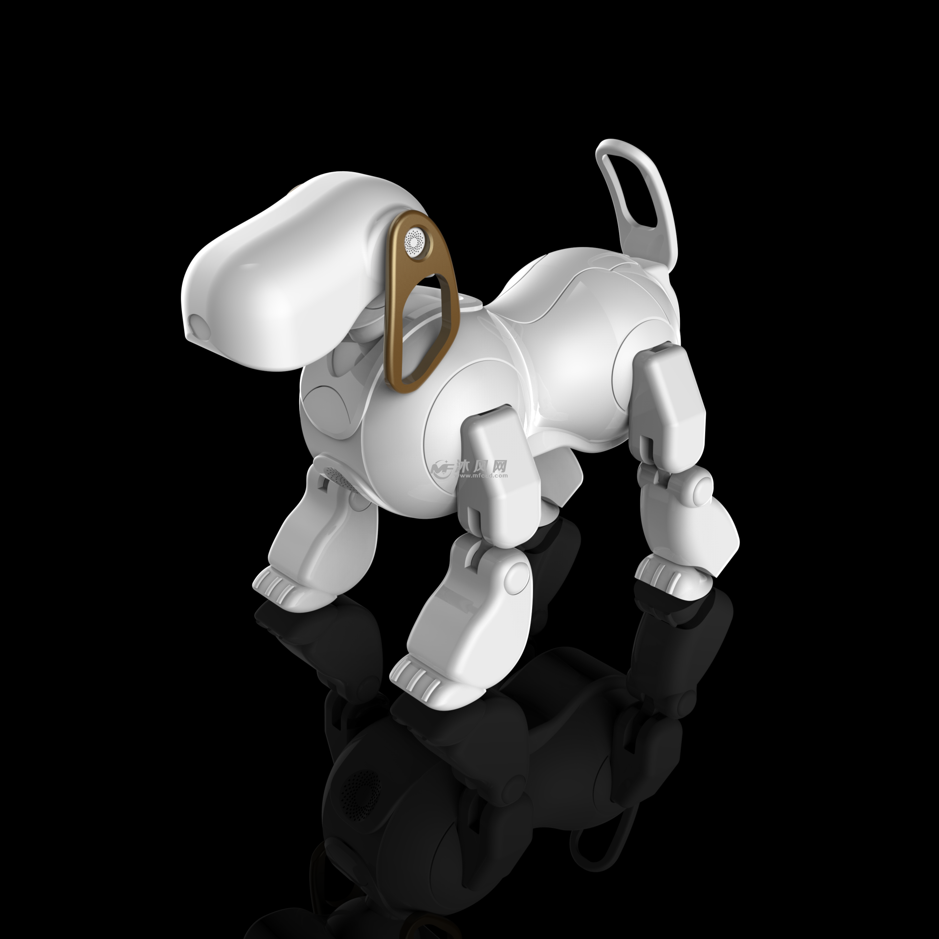 机械狗模型设计 - 机器人模型图纸 - 沐风网