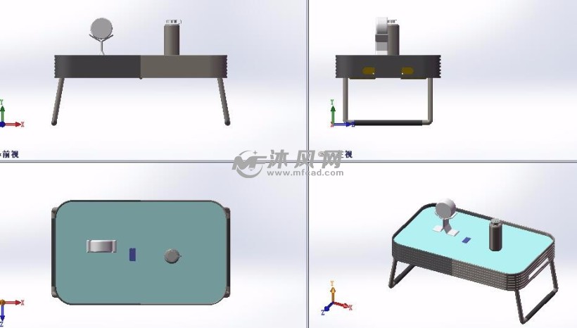 家用桌子设计模型三视图